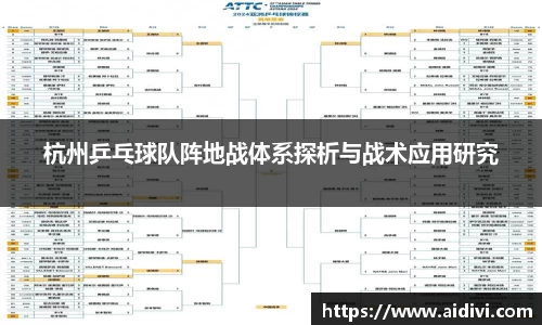 杭州乒乓球队阵地战体系探析与战术应用研究